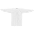 Global Equipment Disposable Polypropylene Lab Coat Knit Wrist Collar Snap Closure XL 25/Case KC-PP-40G-LC-K-XL